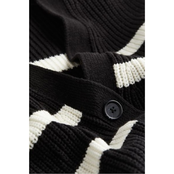Black/White Striped Cardigan - Picture 8 of 8